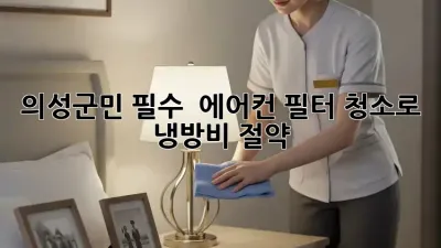 의성군민 필수! 🌬️ 에어컨 필터 청소로 냉방비 절약!