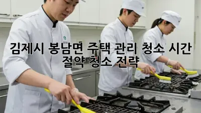 김제시 봉남면 주택 관리 청소: 시간 절약 청소 전략